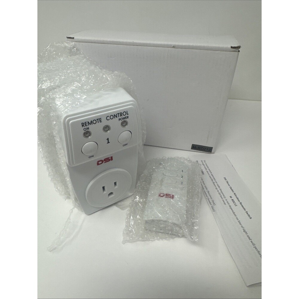 BH9936 Remote Control Outlet Plug Switch 3 With Remote NEW IN BOX DSI